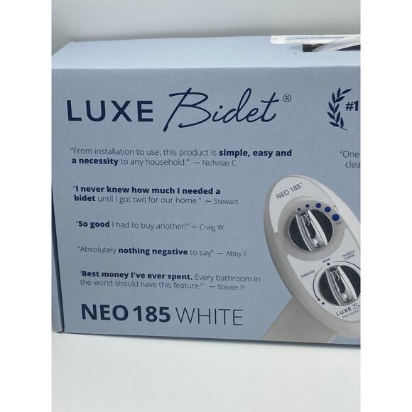 LUXE Bidet Neo 185 Non-Electric Bidet, Dual Wash Modes with/ Knob, White - Picture 2 of 12